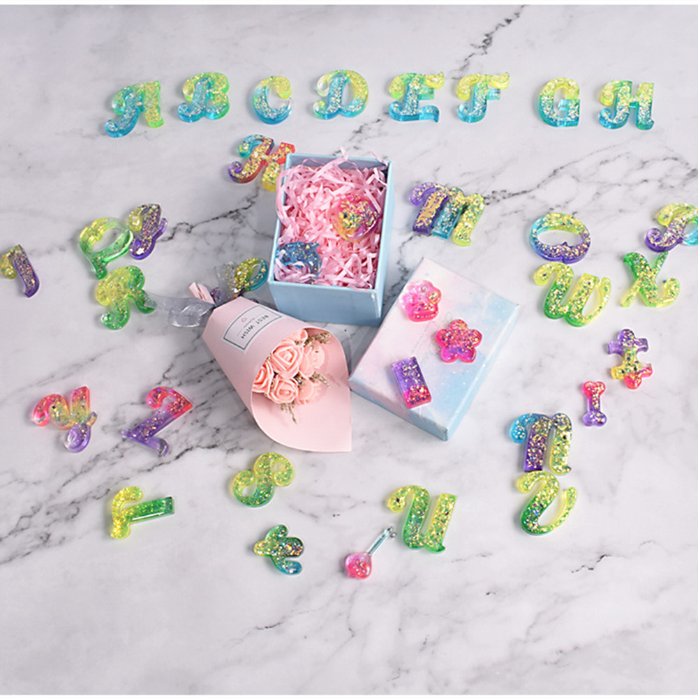 Alphabet Epoxy Resin Silicone  - Resin Art Alphabet ulasan dan harga