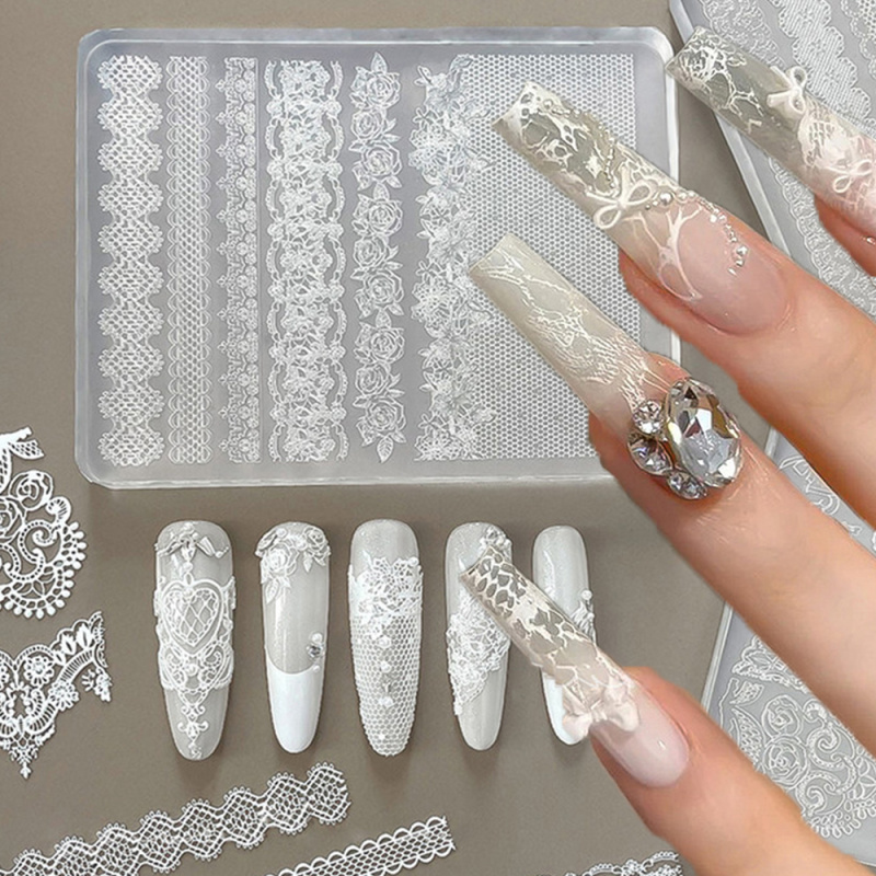 1pc Lace 3D Silicone Nail Mold - Resin Art Rose ulasan dan harga