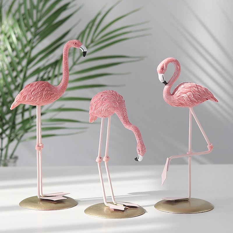 3PCS Pink Flamingo Figurines T - Resin Art Wedding Gift ulasan dan harga