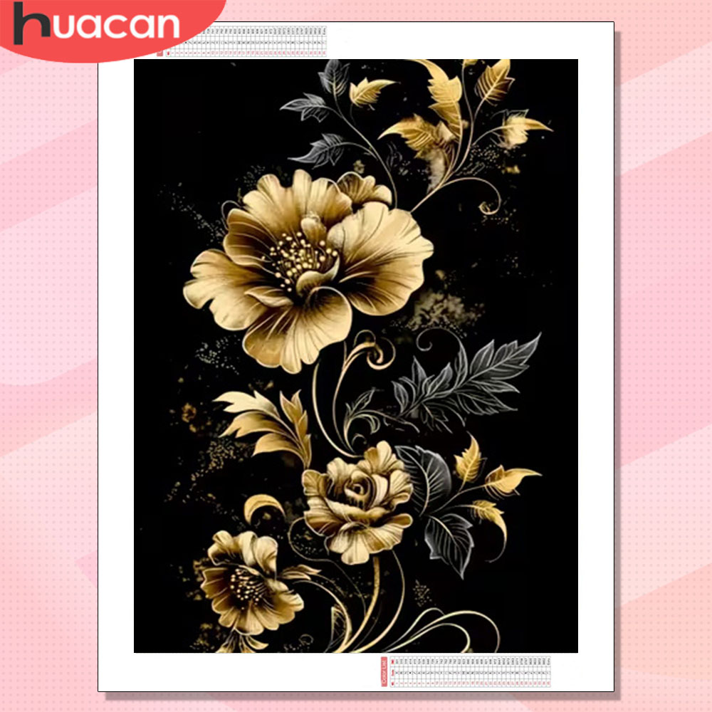 HUACAN Diamond Painting Flower - Resin Art Wallpaper ulasan dan harga