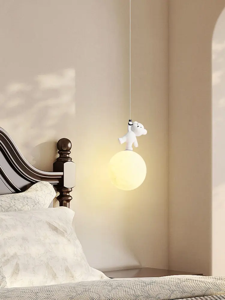 Bear Lamp Cartoon Nursery Beds - Resin Art Baby ulasan dan harga